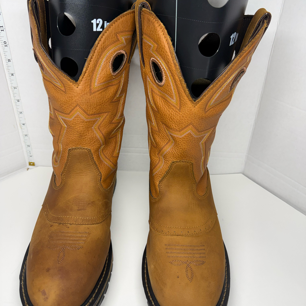Rocky Men's Branson Saddle Roper Waterproof Western Boots Size 14 W P22715